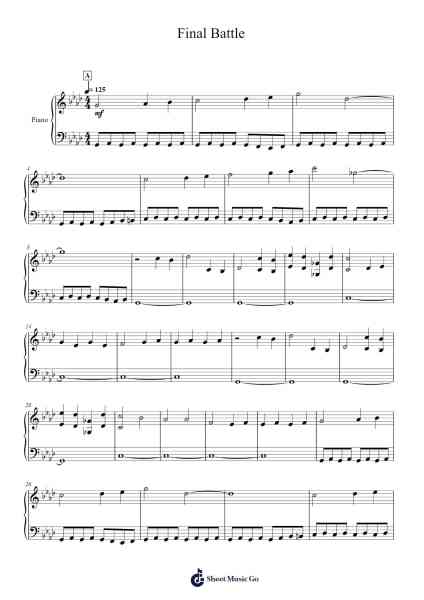 Final Battle Sheet Music by Nobuo Uematsu-Arr.Humeleen Bachnat
