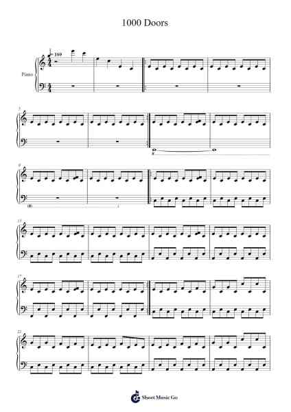 1000 Doors Sheet Music by undefined-Arr.Herkyle