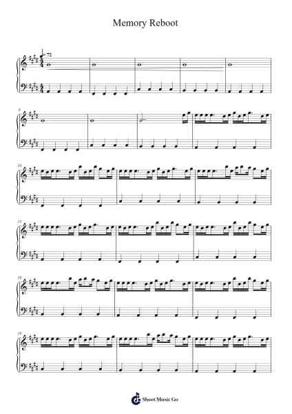 Memory Reboot Sheet Music by Narvent VØJ-Arr.Jillmo Grantbott