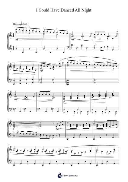 I Could Have Danced All Night Sheet Music by Frederick Loewe/Alan Jay Lerner-Arr.Rosjay Sibylgale