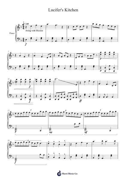 Lucifer's Kitchen Sheet Music by Milldad Ausralph-Arr.Holmesmax