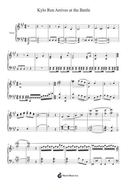 Kylo Ren Arrives at the Battle Sheet Music by John Williams-Arr.Prihue Roslan