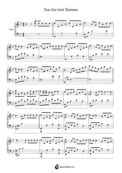 Tou feu tout flamme Sheet Music by undefined-Arr.Brownegill Orbel