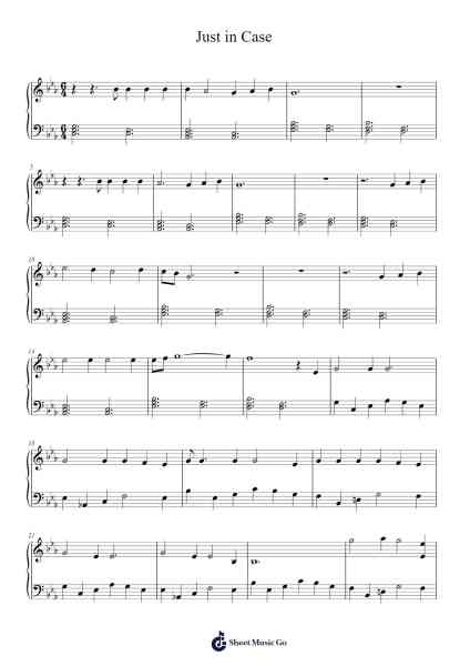 Just in Case Sheet Music by Loïc Nottet-Arr.Clarknence