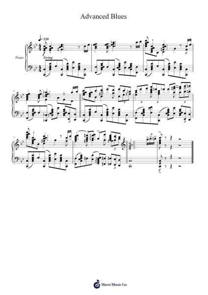 Advanced Blues Sheet Music by Isaac O'Shea-Arr.Greenlew