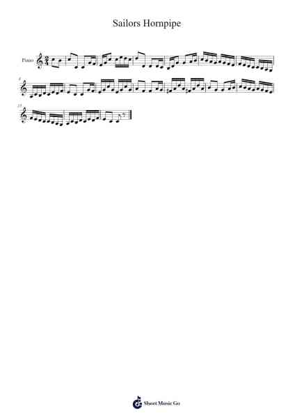 Sailors Hornpipe Sheet Music by Trad.-Arr.Myrloc