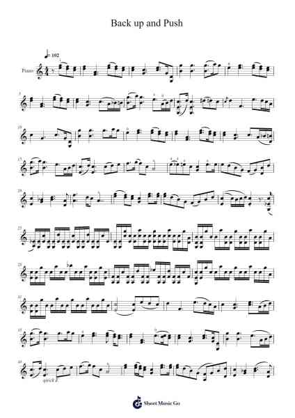 Back up and Push Sheet Music by Georgia Organ Grinders-Arr.Sufe Hodnions