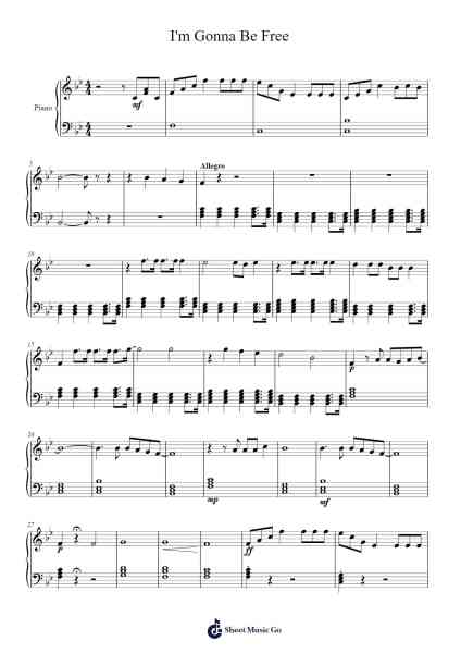 I'm Gonna Be Free Sheet Music by undefined-Arr.Krisbe Chadky