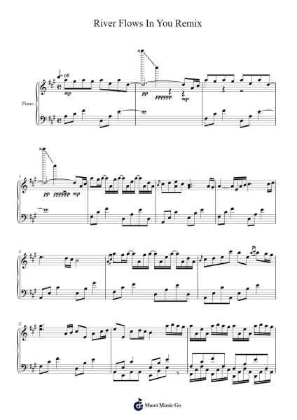 River Flows In You Sheet Music by Yiruma-Arr.Efkirk