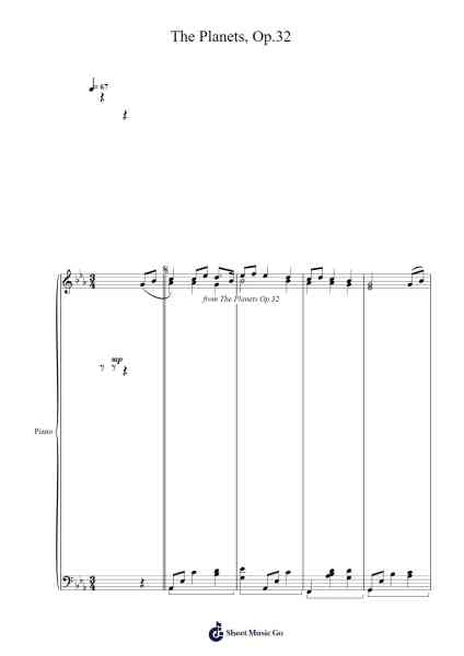 The Planets, Op. 32 Sheet Music by Gustav Holst-Arr.Trollfax