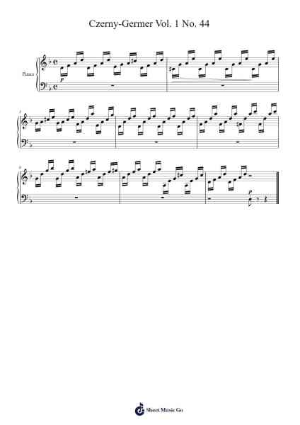 Czerny-Germer Vol. 1 No. 44 Sheet Music by Czerny-Arr.Blithephne
