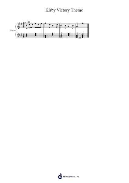 Kirby Victory Theme Sheet Music by undefined-Arr.Krisbe Chadky
