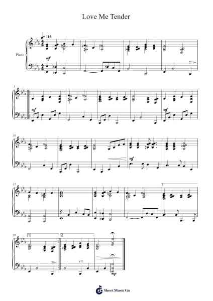 Love Me Tender Sheet Music by undefined-Arr.Waydutt