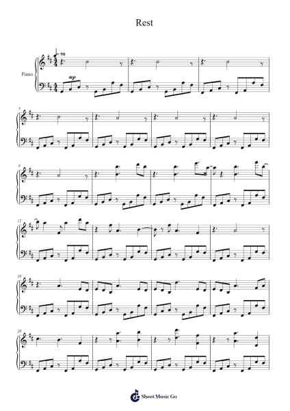 Rest Sheet Music by Amos "Toytree" Roddy-Arr.Wolian