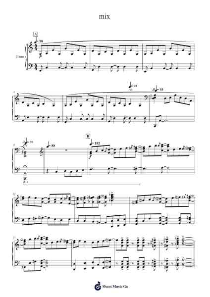 mix Sheet Music by undefined-Arr.Xanlain Drychel
