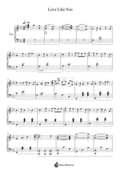 Love Like You Sheet Music by Aivi & Surasshu / Rebecca Sugar-Arr.Gembur
