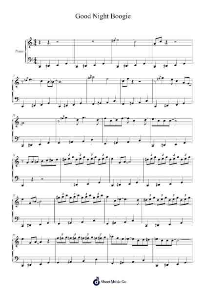 Good Night Boogie Sheet Music by Gerald Martin-Arr.Kayrist