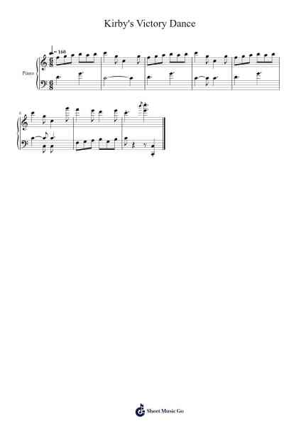 Kirby's Victory Dance Sheet Music by undefined-Arr.Yulejah