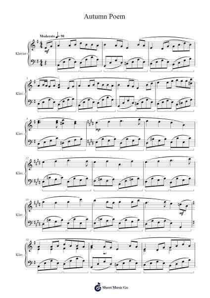 Autumn Poem Sheet Music by Gladhutt Sidcash-Arr.Vabuck Clevevien