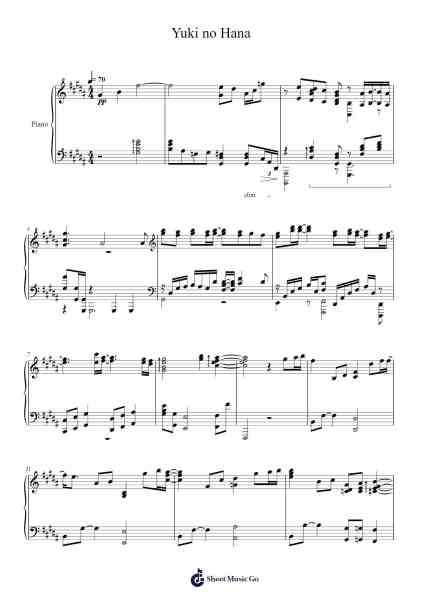 Yuki no Hana Sheet Music by 松本良喜-Arr.Blitheclough