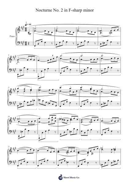 Nocturne No. 2 in F-sharp minor Sheet Music by Campleign Eli-Arr.Cookegil