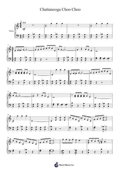 Chattanooga Choo Choo Sheet Music by Vincent-Arr.Relip