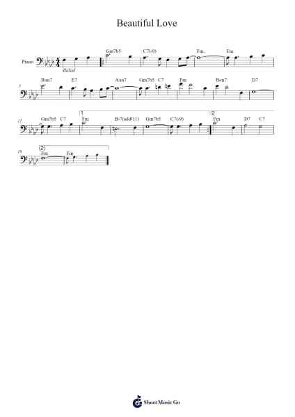 Beautiful Love Sheet Music by Victor Young-Arr.Montyet