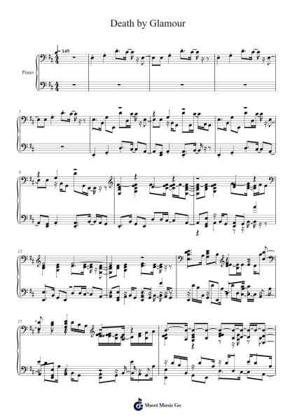 Death by Glamour Sheet Music by undefined-Arr.Rhotab