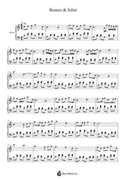 Romeo & Juliet Sheet Music by Rocky-Arr.Upcroft Mayniei