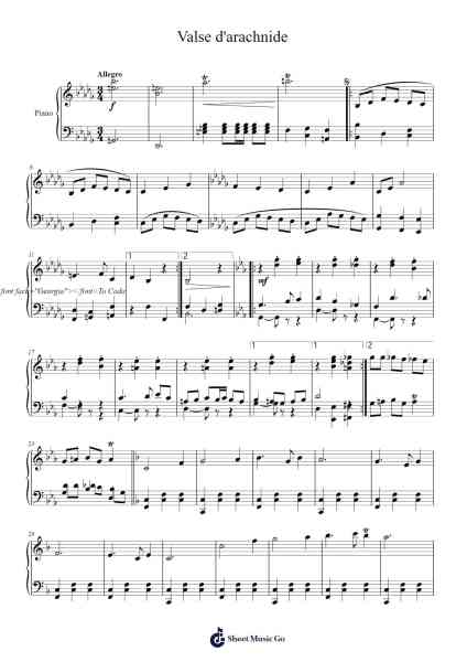 Valse d'arachnide Sheet Music by Marc Bernal-Arr.Gemten Churhy