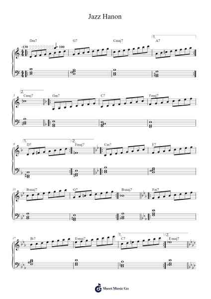 Jazz Hanon Sheet Music by Jimindorothy-Arr.Griries