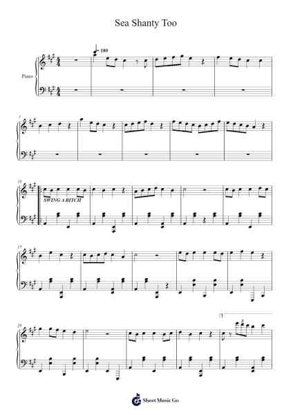 Sea Shanty Too Sheet Music by undefined-Arr.Rhotab