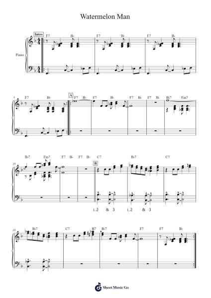 Watermelon Man Sheet Music by Herbie Hancock-Arr.Quinncol