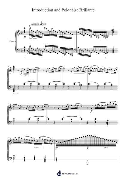 Introduction and Polonaise Brillante in C Major, WoO 41 Sheet Music by Bonback Glarhys-Arr.Virquinn Hoodvid