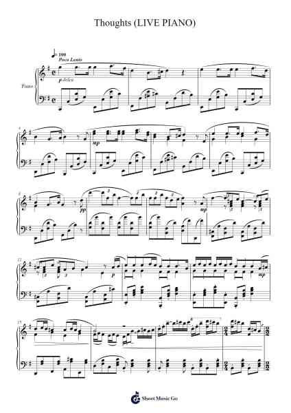 Thoughts (LIVE PIANO) Sheet Music by Marco Villalobos-Arr.Tice Charsweet