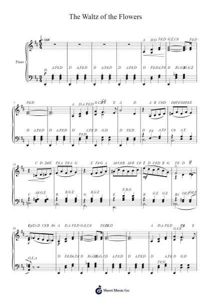 The Waltz of the Flowers Sheet Music by Peter Ilyich Tschaikowsky-Arr.Leaglan Piersmar