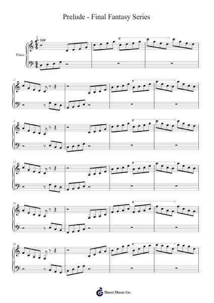 Prelude - Final Fantasy Series Sheet Music by Nobuo Uematsu-Arr.Tomholt Sharpvans