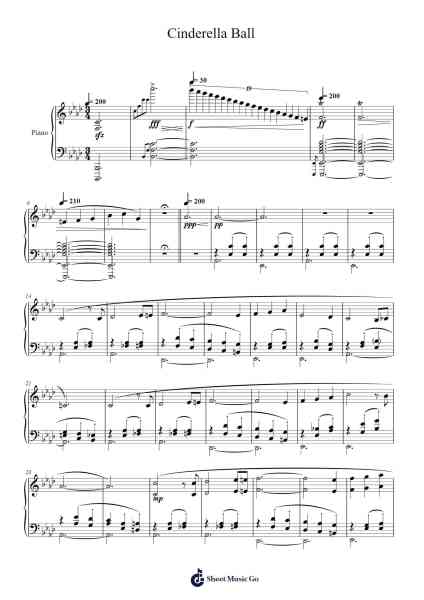 Cinderella Ball Sheet Music by Sakuzyo-Arr.Maugvia Browninglogg