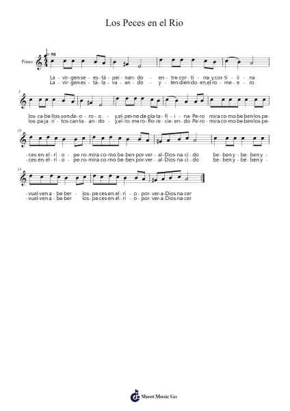 Los Peces en el Rio Sheet Music by Fabián Mora Romero-Arr.Gibger Burnsleif