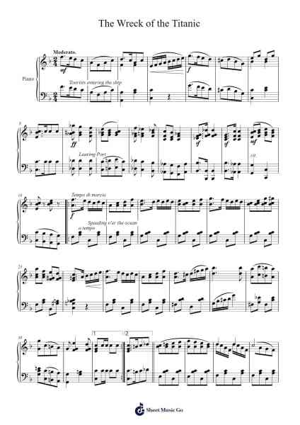 The Wreck of the Titanic Sheet Music by John J. Thomas-Arr.Tesssaul