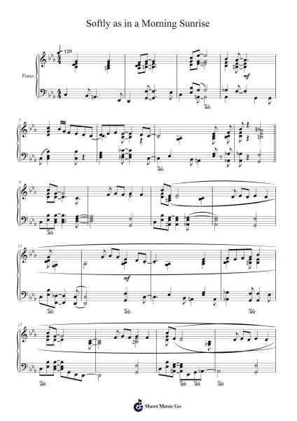 Softly as in a Morning Sunrise Sheet Music by Sigmund Romberg-Arr.Wanbooth