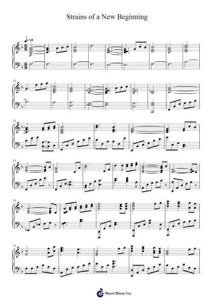 Pokemon ORAS - Strains of a New Beginning - Piano Sheet Music by Shota Kegeyama-Arr.Malke Wordby
