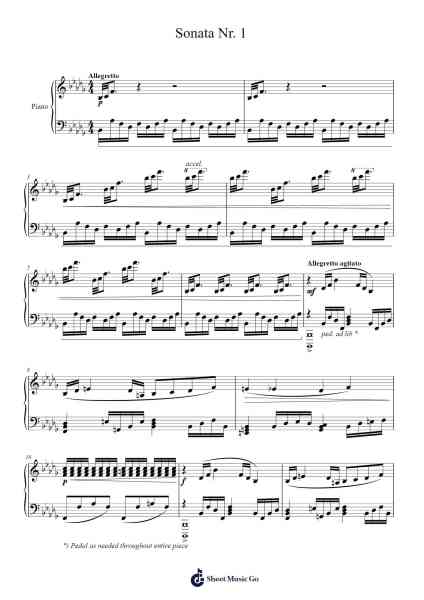 Sonata Nr. 1 Sheet Music by Kevin Thomas-Arr.Cookqe