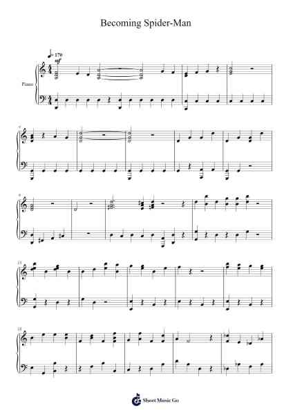 Becoming Spider-Man Sheet Music by James Horner-Arr.Debhum Browntor