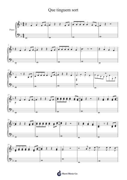 Que tinguem sort Sheet Music by Lluís Lach-Arr.Spenvice