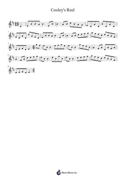 Cooley's Reel Sheet Music by undefined-Arr.Thoclare