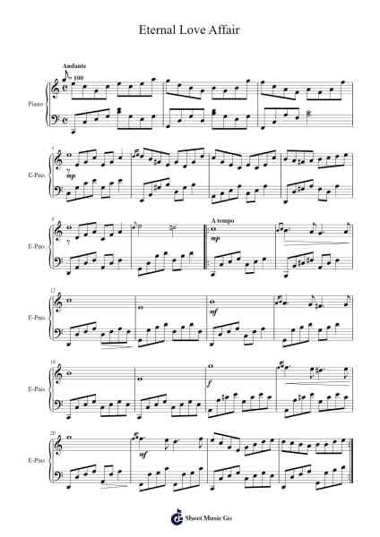 Eternal Love Affair Sheet Music by Ernesto Cortazar-Arr.Milesbloor