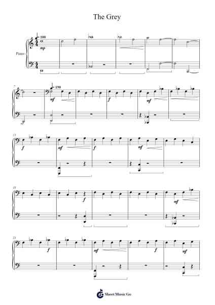 The Grey Sheet Music by Marc Streitenfeld-Arr.Hugill