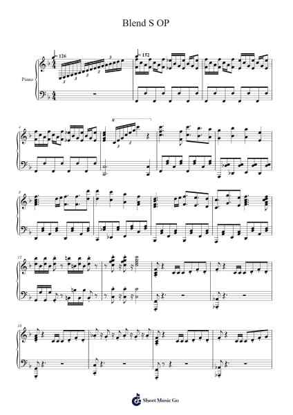 Blend S OP Sheet Music by Blend S Team-Arr.Yulevieve