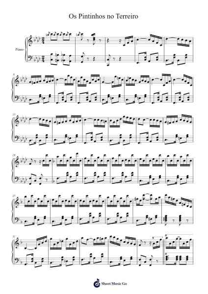 Os Pintinhos no Terreiro Sheet Music by undefined-Arr.Padlia Bebe